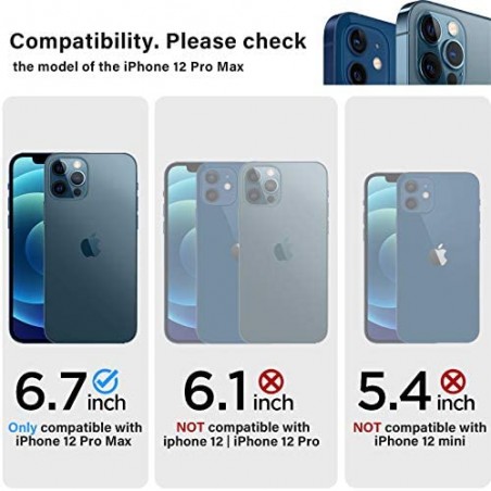 NEW'C Coque pour iPhone 12, 12 Pro Ultra Transparente Silicone en