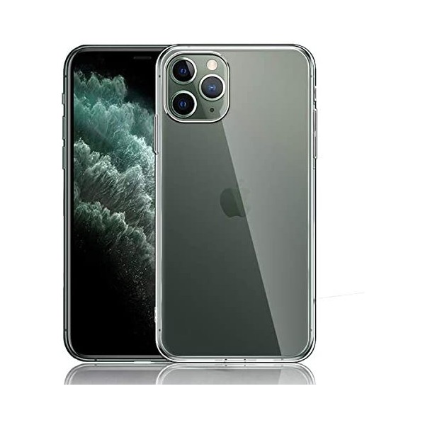 NEW'C Coque Compatible avec iPhone 11 Pro Max Ultra Transparente Silicone en  Gel TPU Souple Coque de Protection avec Absorption de Choc et Anti-Scratch