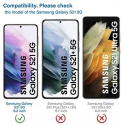 Vsjnk Verre trempé pour Samsung Galaxy S21 Ultra 5G Film protection ecran,2  Pièces protector 2X protection appareil photo écran HD Vitre 9H Dureté