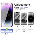 Protection d'écran Verre trempé iPhone 14 Pro Max - PT01
