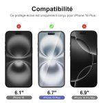 Protection d'écran Verre trempé iPhone 16 Plus - PT01
