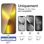 Protection d'écran Verre trempé iPhone 13 Pro Max - PT01