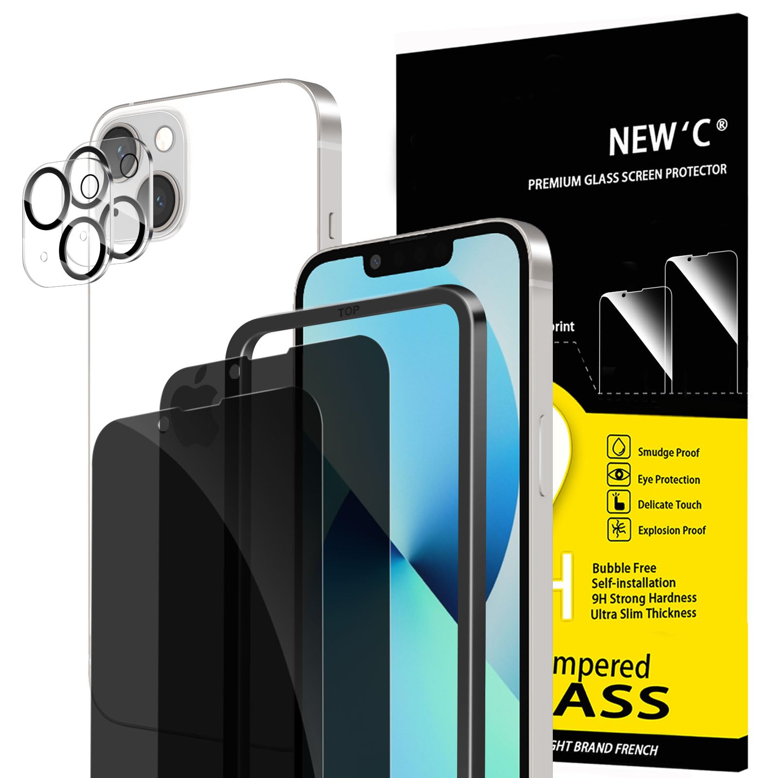 61dDU00olZL.jpg Protection d'écran Verre trempé iPhone 13