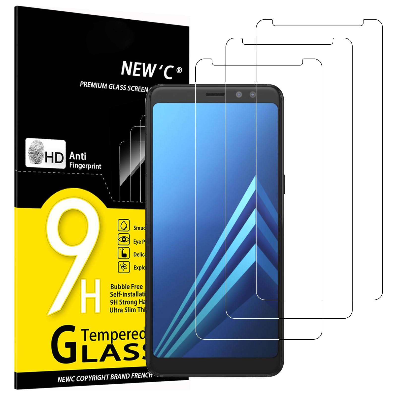 61dtxFnKy3L.jpg Protection d'écran Verre trempé Galaxy A8 (2018)