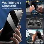 Protection d'écran Verre trempé iPhone 15 Pro Max / iPhone 15 Plus - PT05