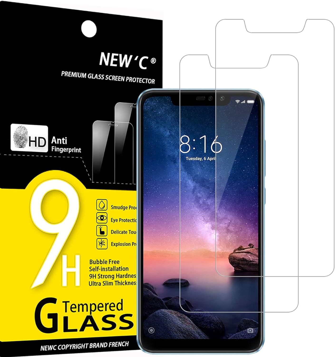 710bWUW4xIL.jpg Protection d'écran Verre trempé Redmi Note 6 Pro
