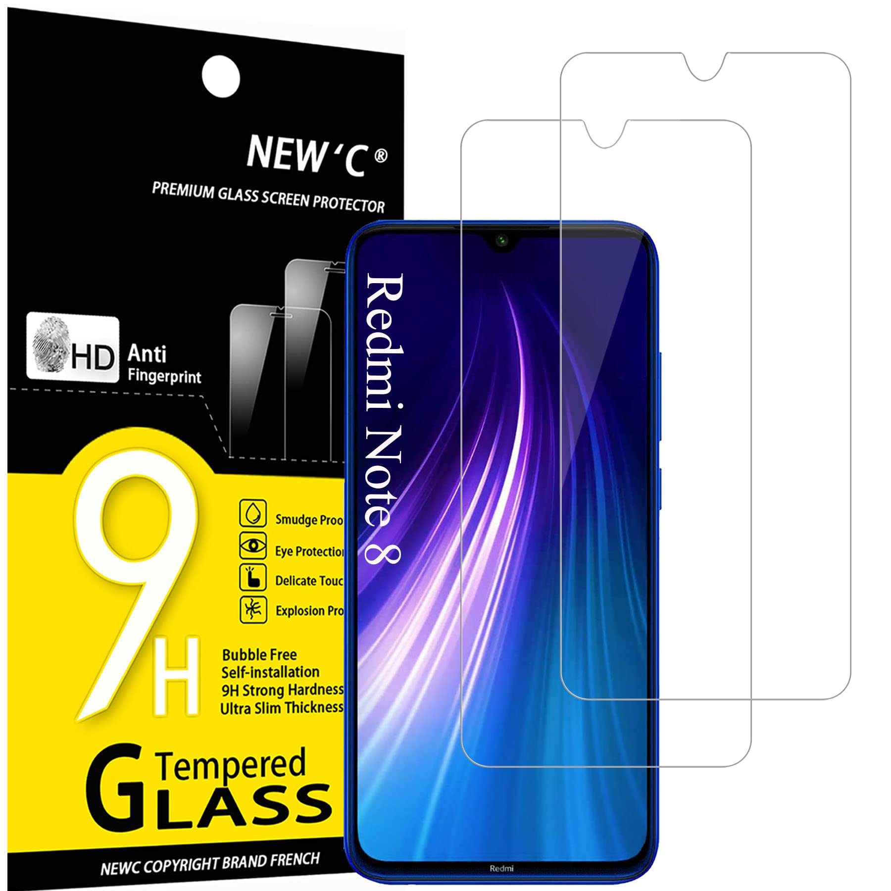 711CdX68wnL.jpg Protection d'écran Verre trempé Redmi Note 8 / Redmi Note 8 2021 / Mi 9 Lite