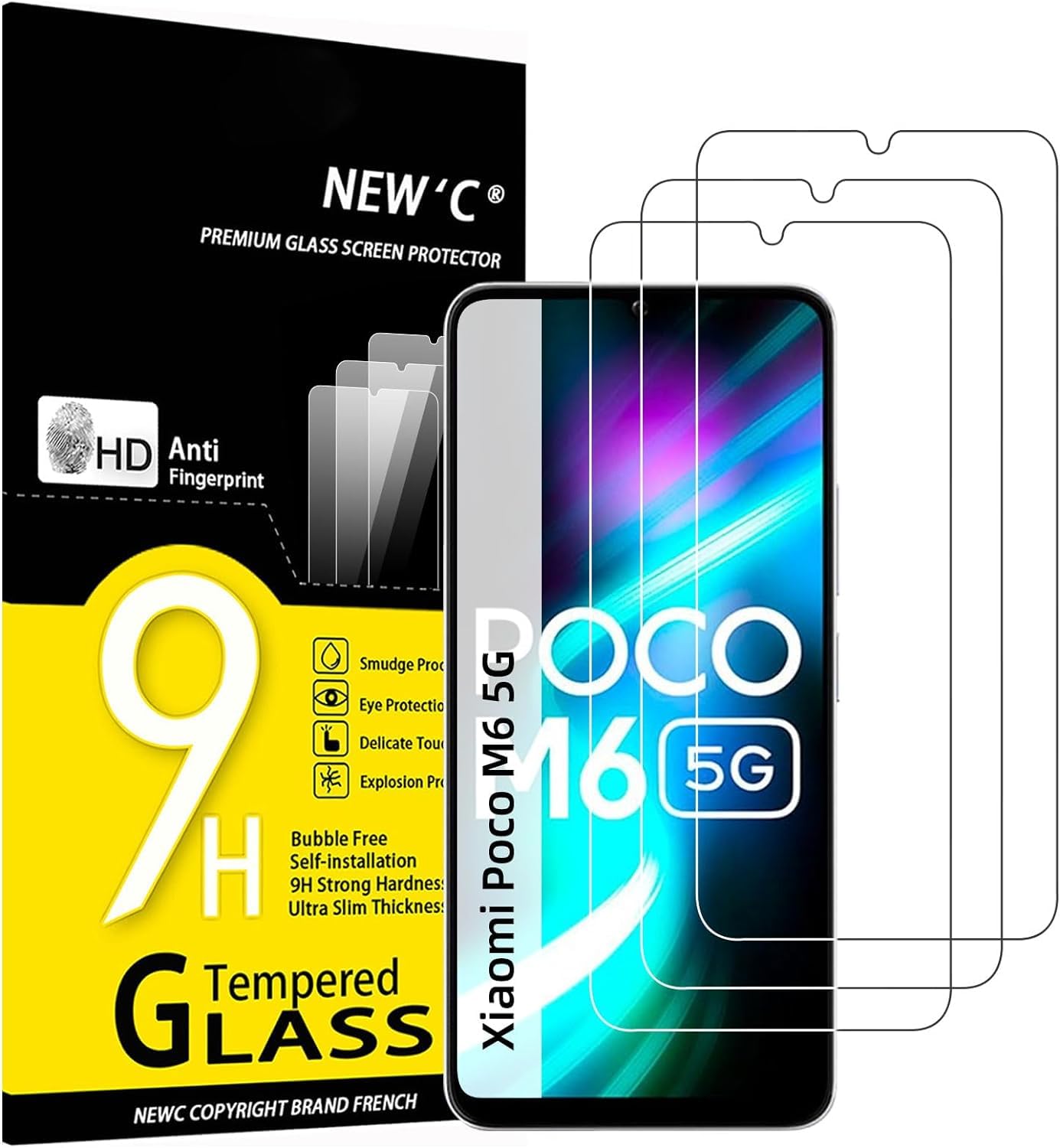 713IgFhh8L.jpg Protection d'écran Verre trempé Poco M6 5G