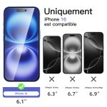Protection d'écran Verre trempé iPhone 16 - PT01