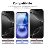 Protection d'écran Verre trempé iPhone 16 - PT01