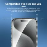 Protection d'écran Verre trempé iPhone 15 Pro - PT06