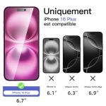 Protection d'écran Verre trempé iPhone 16 Plus - PT01