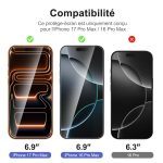 Protection d'écran Verre trempé iPhone 17 Pro Max / iPhone 16 Pro Max - PT01