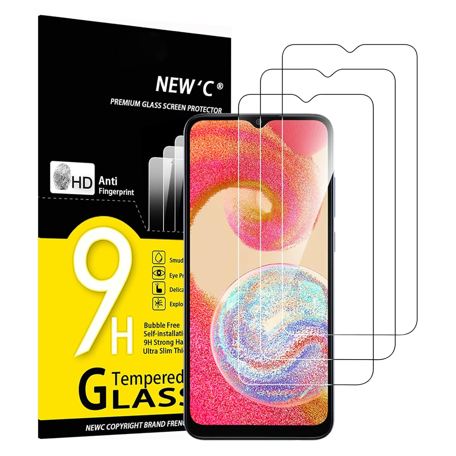 71Q60QnxGkL.jpg Protection d'écran Verre trempé Galaxy A04e / Galaxy M04 / Galaxy F04
