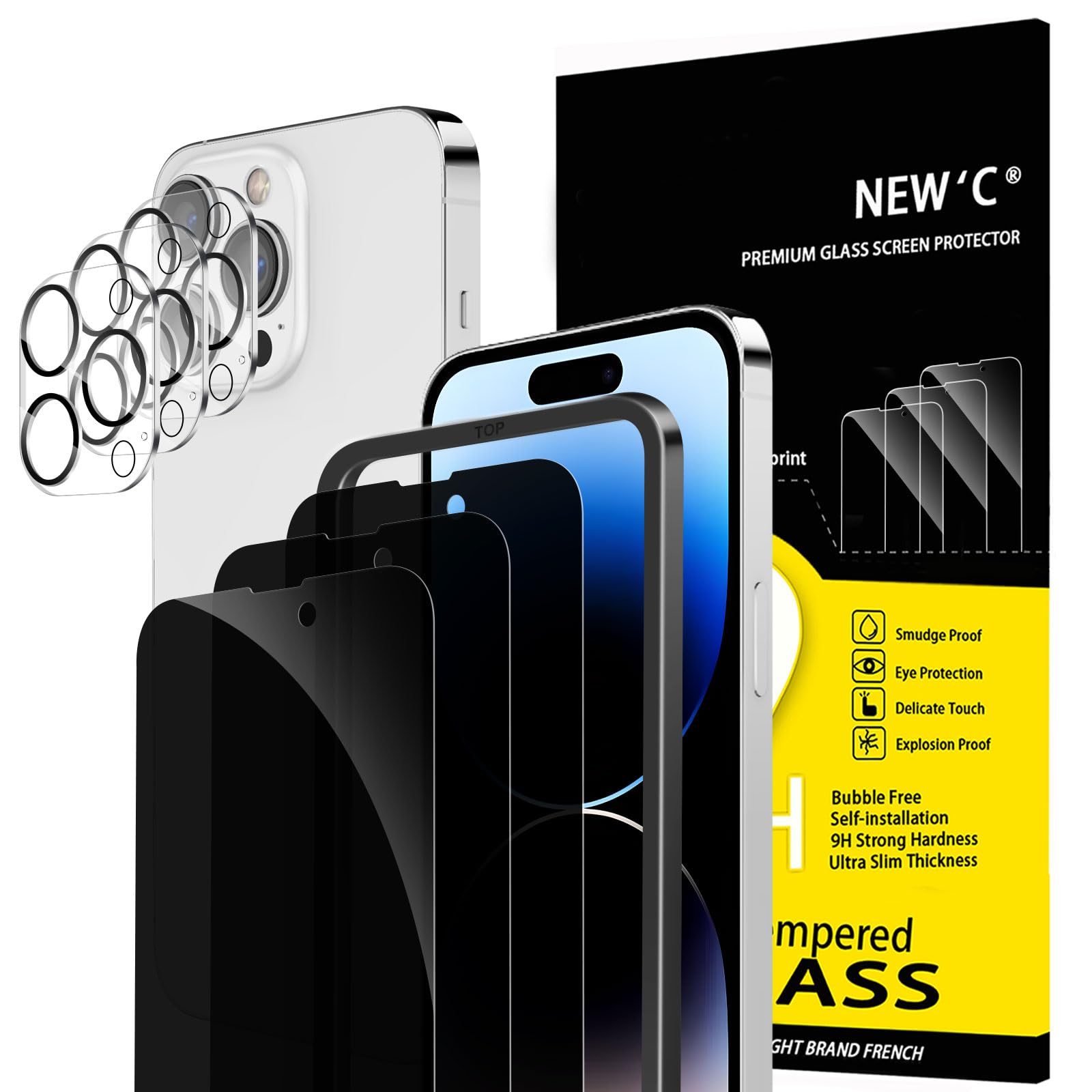 71WWRWhpQLL.jpg Protection d'écran Verre trempé iPhone 14 Pro