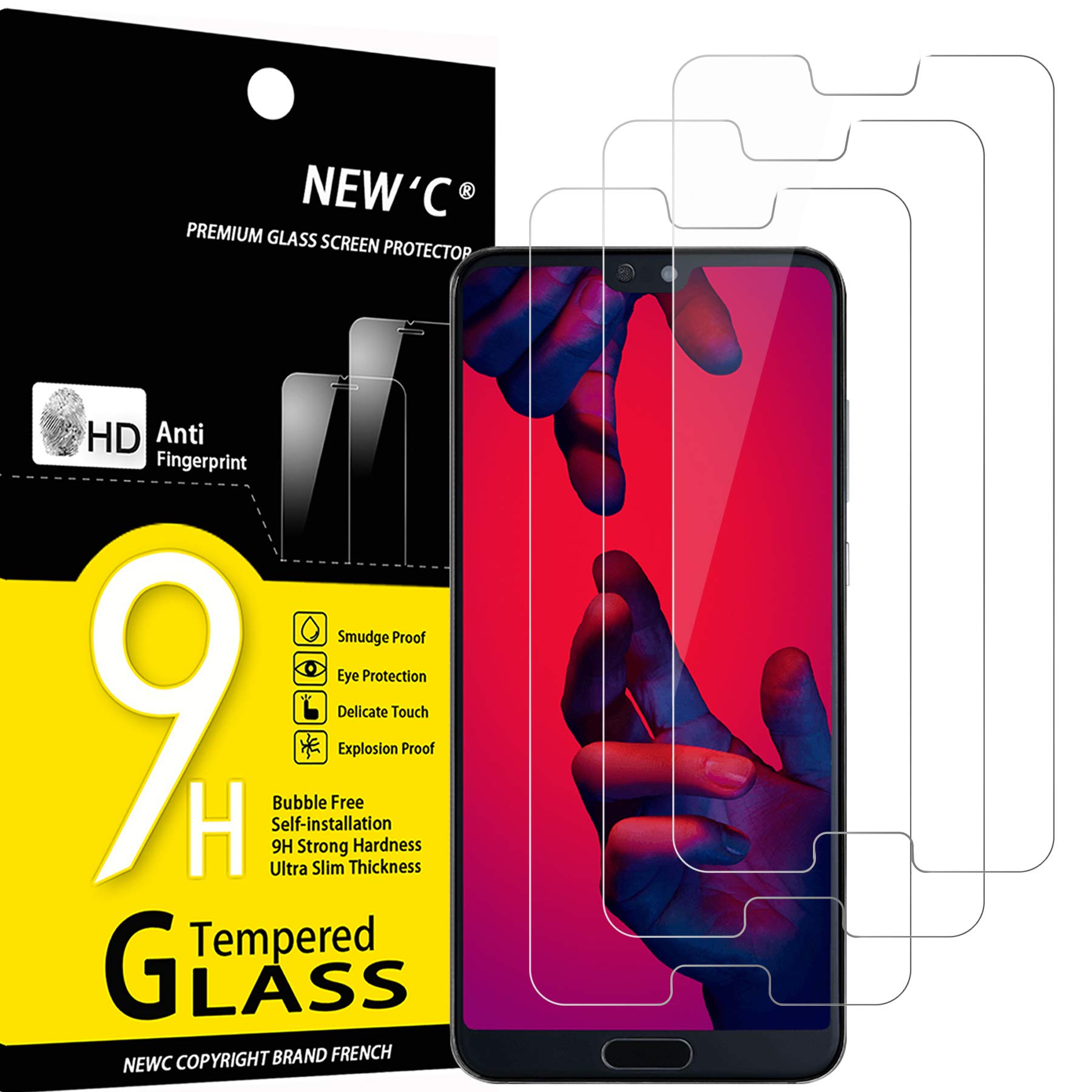 71XAX2Jgz2L.jpg Protection d'écran Verre trempé P20 Pro