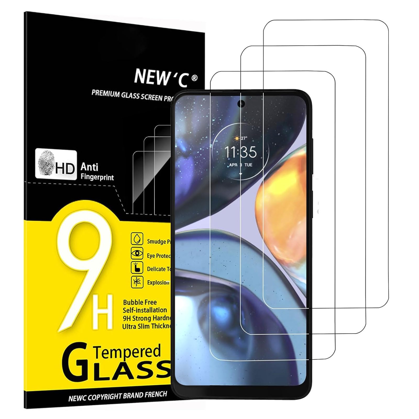71ZRgfEqK0L.jpg Protection d'écran Verre trempé Moto G22