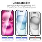 Protection d'écran Verre trempé iPhone 16 Plus / iPhone 15 Plus - PT01