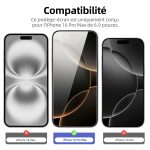 Protection d'écran Verre trempé iPhone 16 Pro Max - PT01