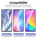 Protection d'écran Verre trempé Mi 9 / Mi 9 Pro / CC9 - PT01