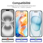 Protection d'écran Verre trempé iPhone 16 / iPhone 15 - PT01