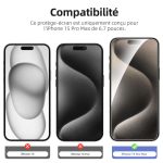 Protection d'écran Verre trempé iPhone 15 Pro Max - PT01
