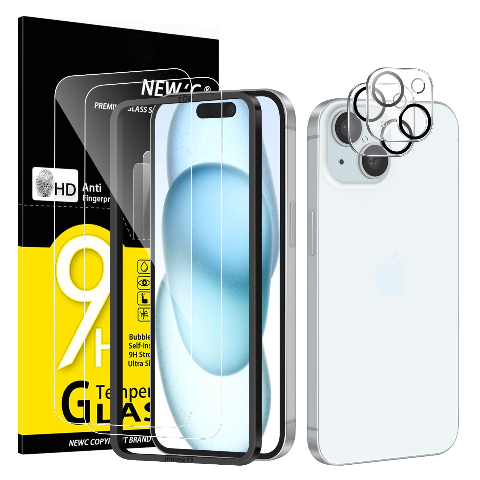 71iGFOf0ryL.jpg Protection d'écran Verre trempé iPhone 15