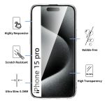 Protection d'écran Verre trempé iPhone 15 Pro - PT01