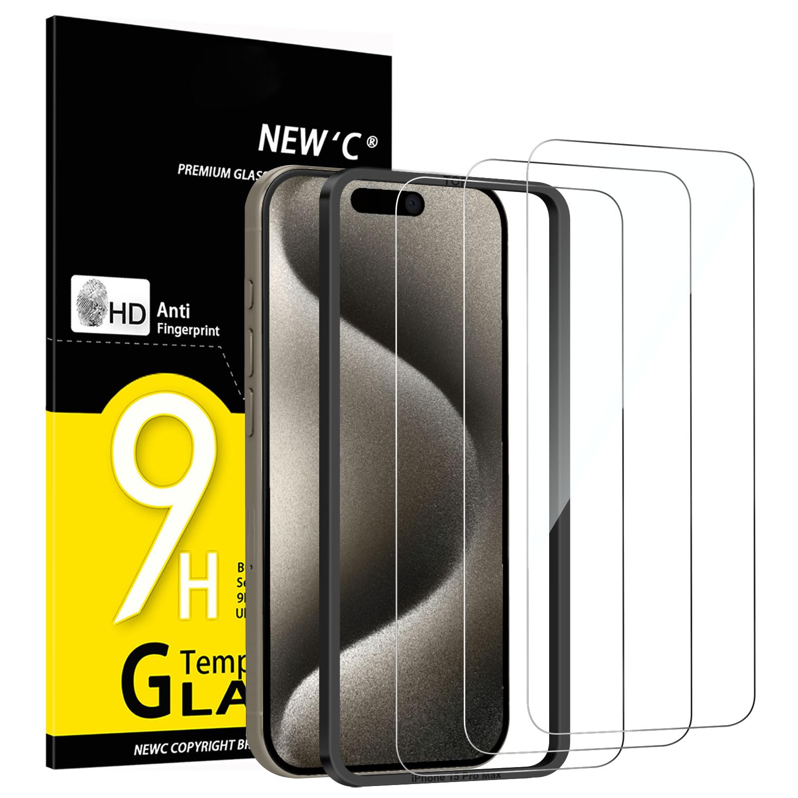 71qgYHb5cUL.jpg Protection d'écran Verre trempé iPhone 15 Pro Max