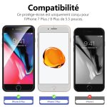 Protection d'écran Verre trempé iPhone 8 Plus / iPhone 7 Plus - PT01