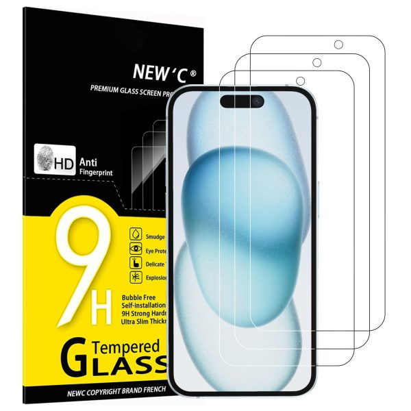 Protection d'écran Verre trempé iPhone 16 / iPhone 15 / iPhone 15 Pro