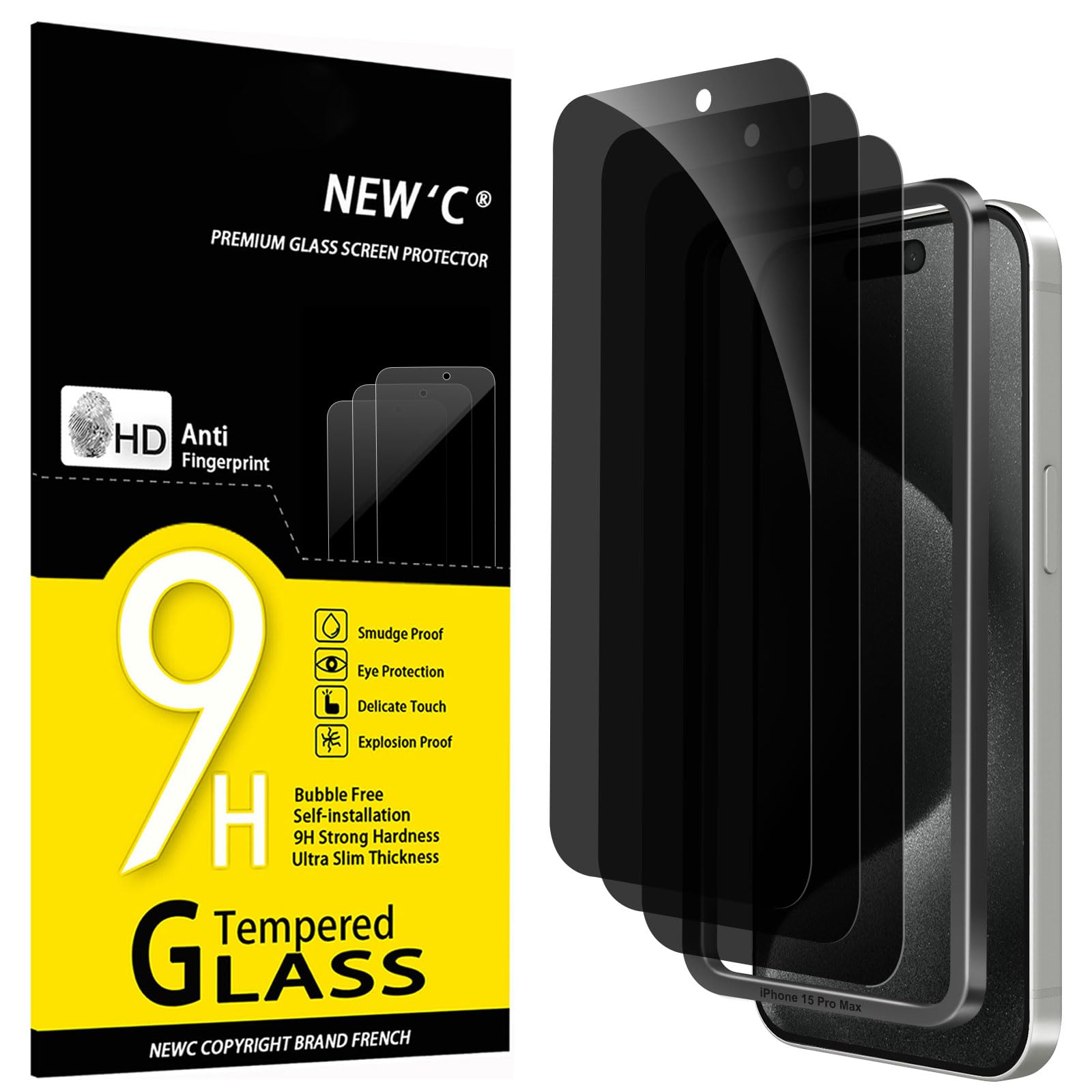 71tt2EiBXPL.jpg Protection d'écran Verre trempé iPhone 15 Pro Max / iPhone 15 Plus