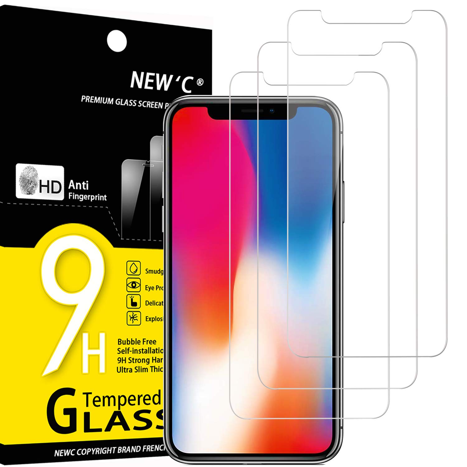 71wc6Xd5wEL.jpg Protection d'écran Verre trempé iPhone 11 Pro / iPhone X / iPhone XS