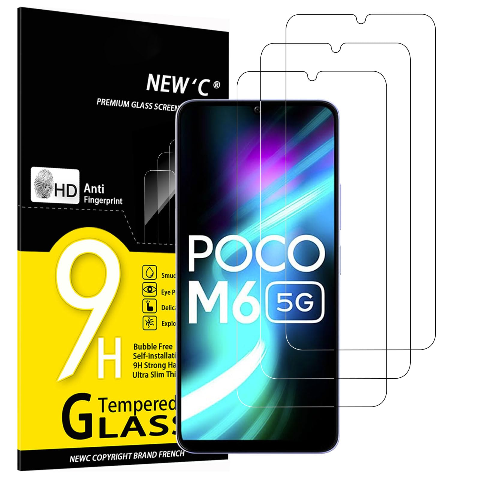 71yfyIlOStL.jpg Protection d'écran Verre trempé Poco M6 5G