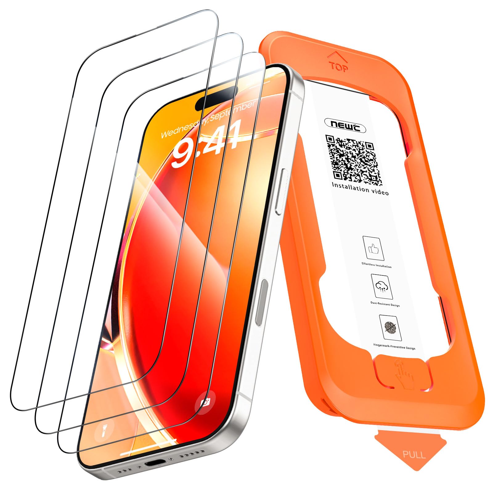 71zMEsZkytL.jpg Protection d'écran Verre trempé iPhone 17 / iPhone 17 Pro / iPhone 16 Pro