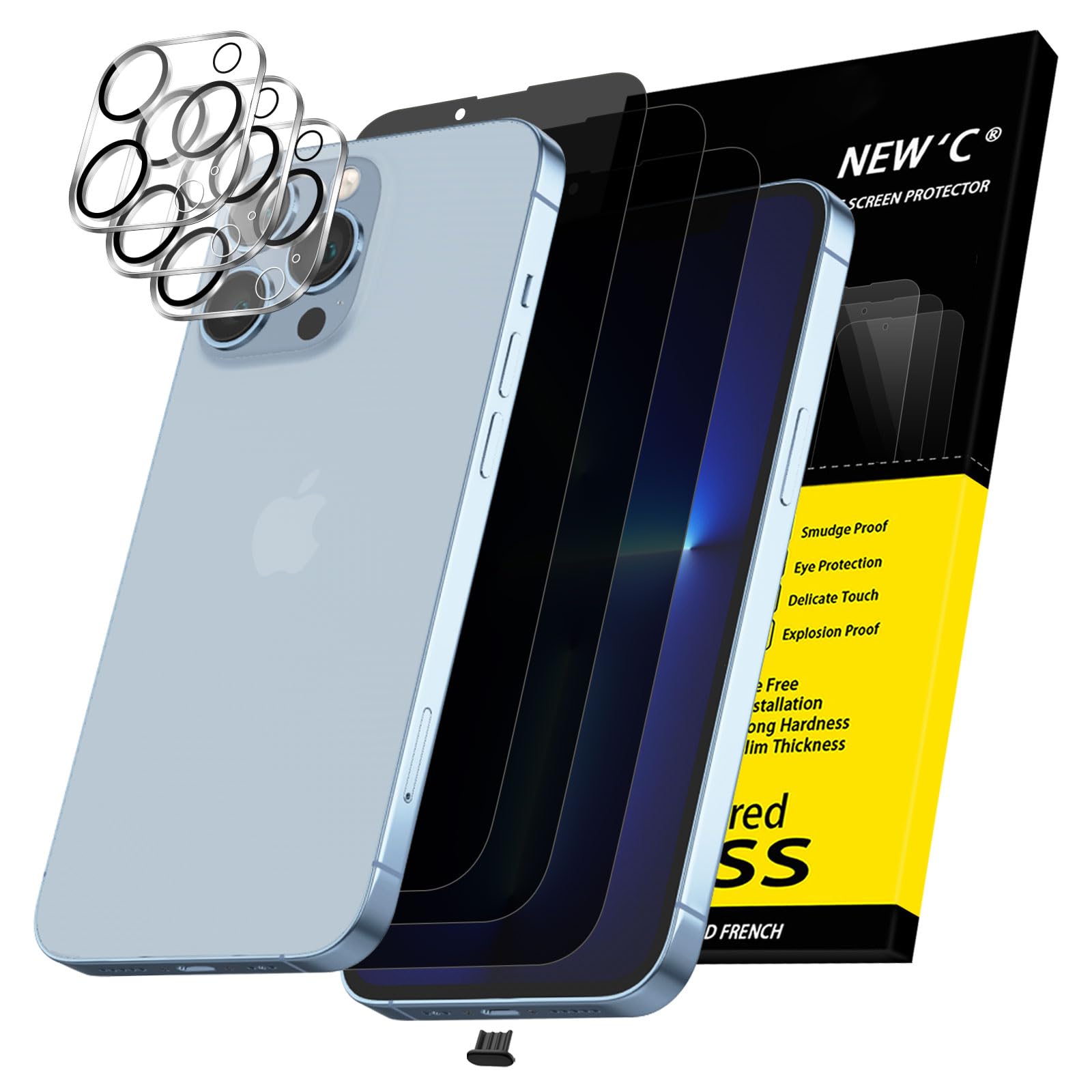 61HgfI-PkvL.jpg Protection d'écran Verre trempé iPhone 13 Pro