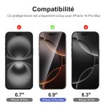 Protection d'écran Verre trempé iPhone 16 Pro Max - PT01