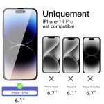 Protection d'écran Verre trempé iPhone 14 Pro - PT01