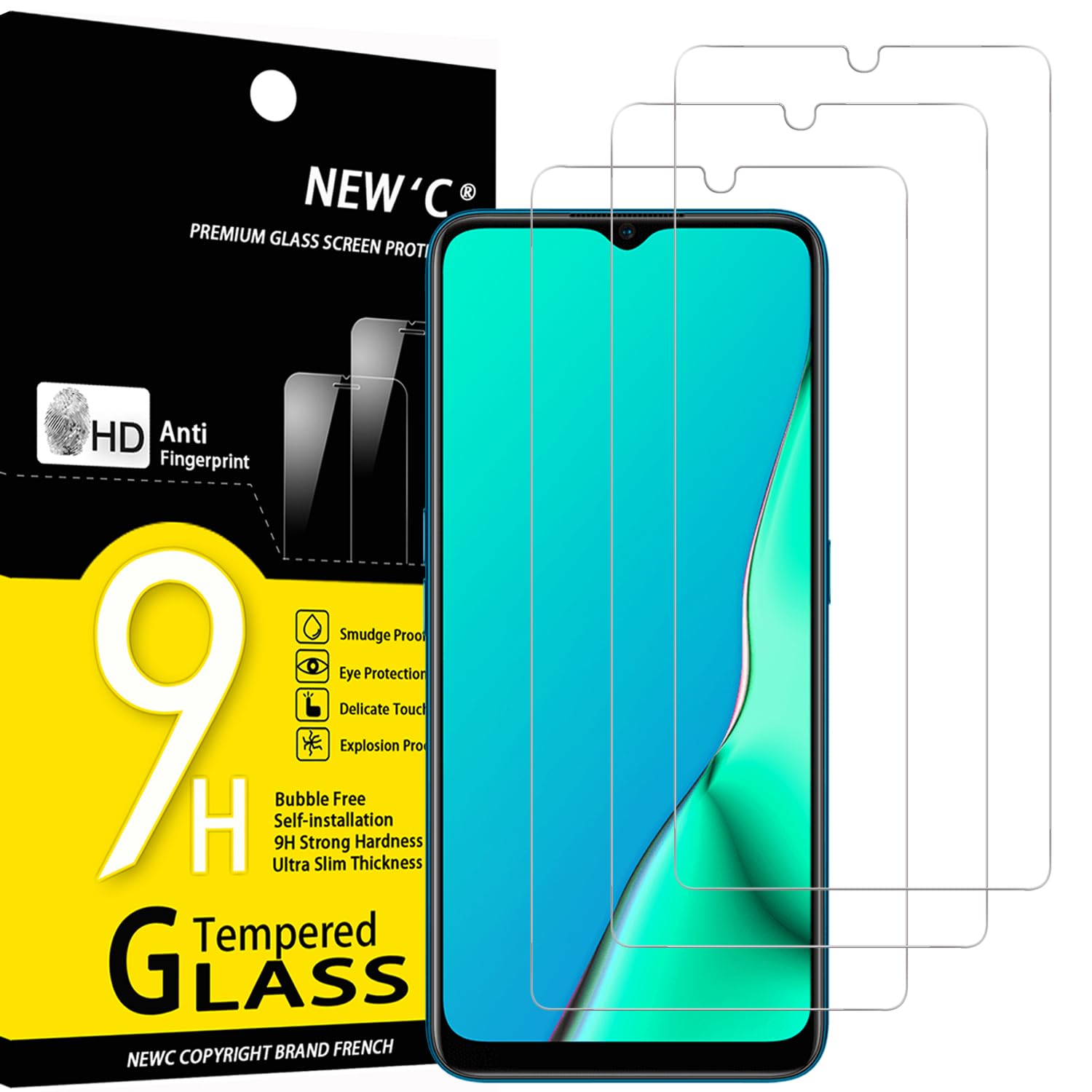 61OsdUsBMoL.jpg Protection d'écran Verre trempé Oppo A9 2020 / Oppo A5 2020