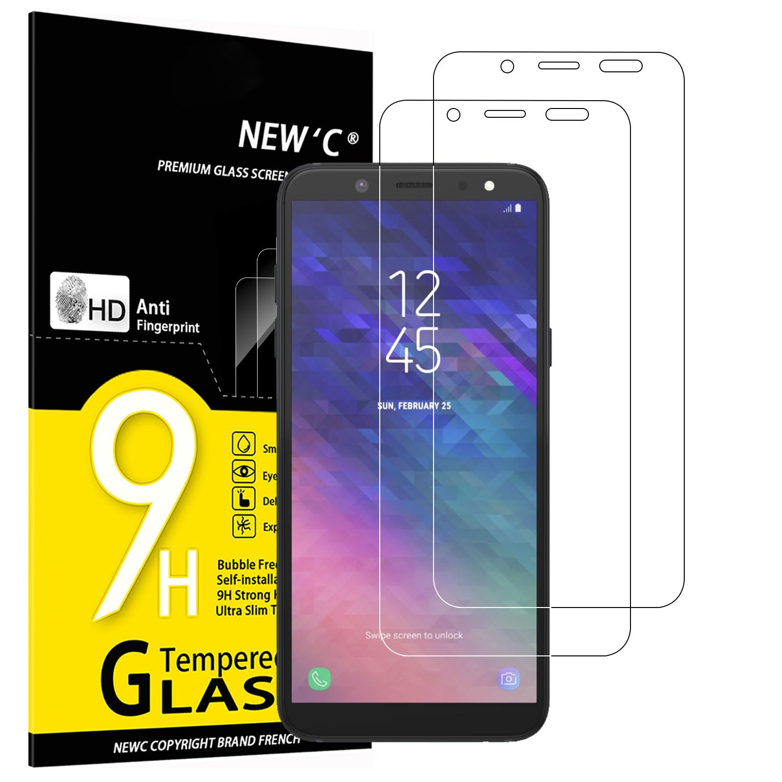 61twqe3dtvL.jpg Protection d'écran Verre trempé Galaxy A6