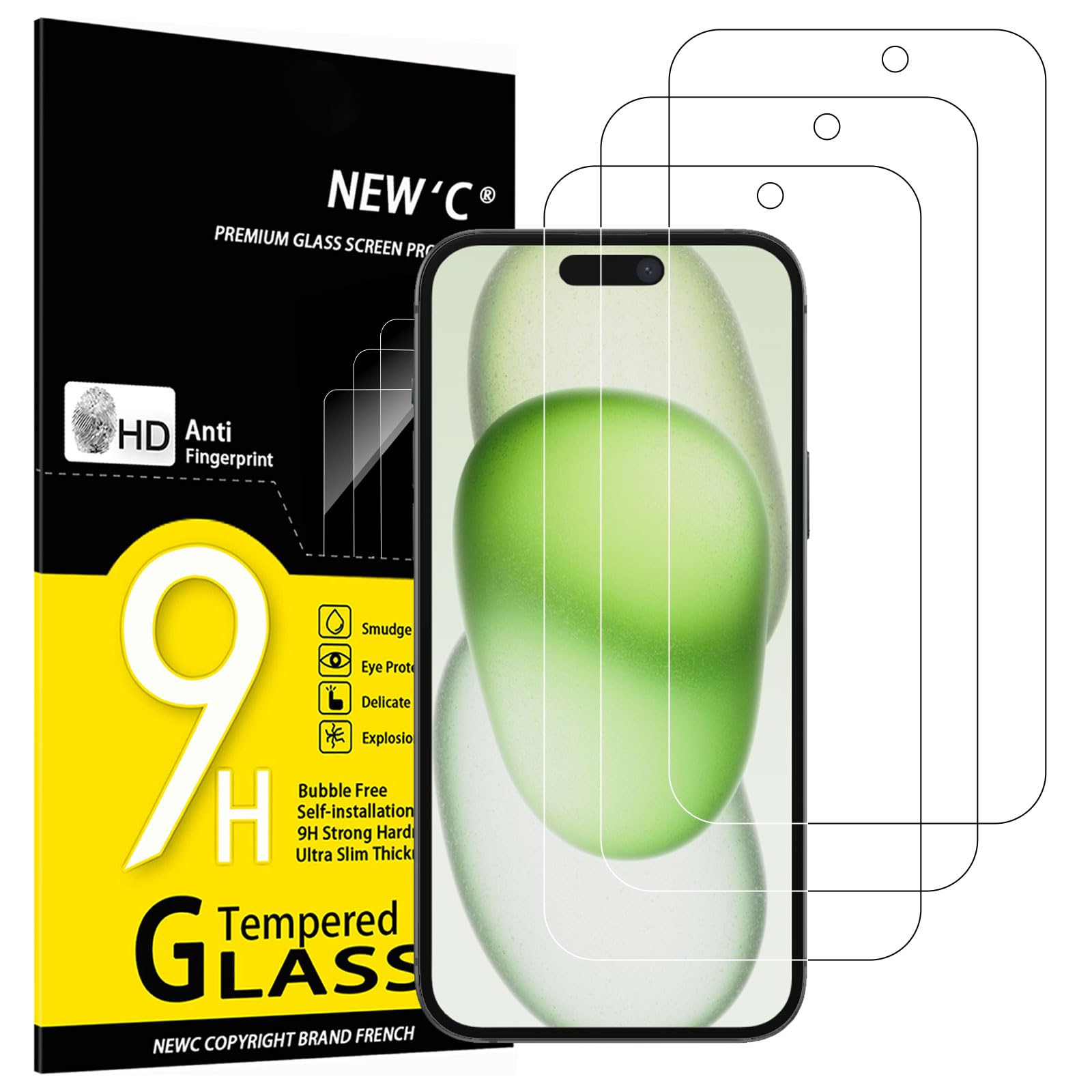 7107FNIxHL.jpg Protection d'écran Verre trempé iPhone 16 Plus / iPhone 15 Pro Max / iPhone 15 Plus