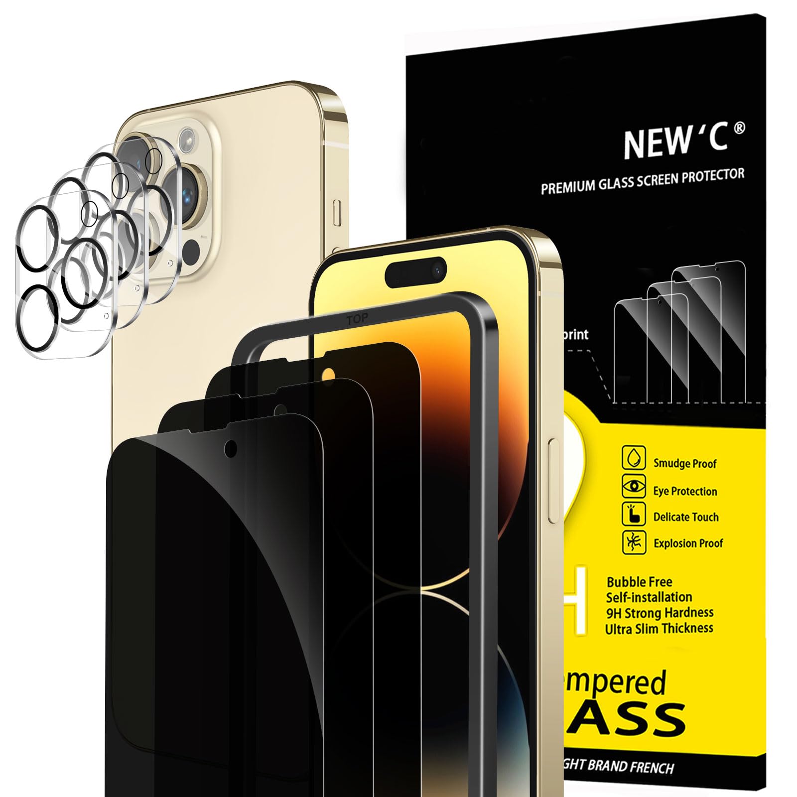 713j2LLnCYL.jpg Protection d'écran Verre trempé iPhone 14 Pro Max