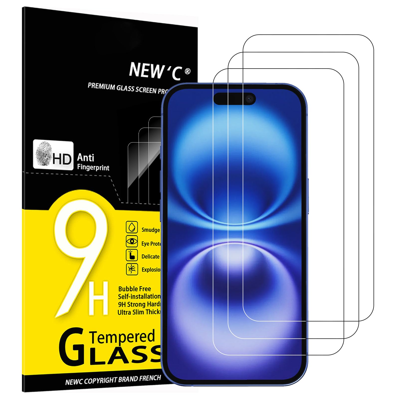 715Om-gEqfL.jpg Protection d'écran Verre trempé iPhone 16