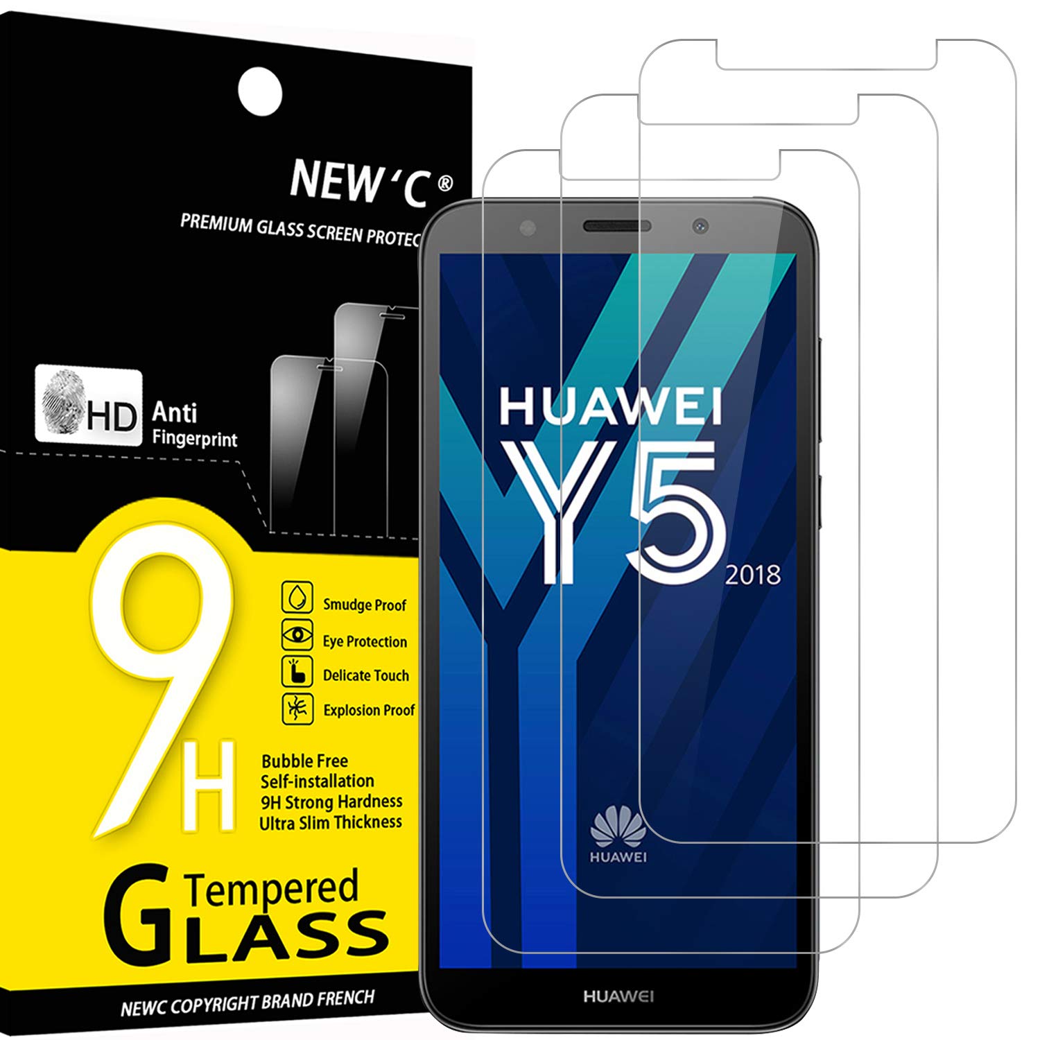 71Br85GFmQL.jpg Protection d'écran Verre trempé Huawei Y5 2018 / Honor 7S