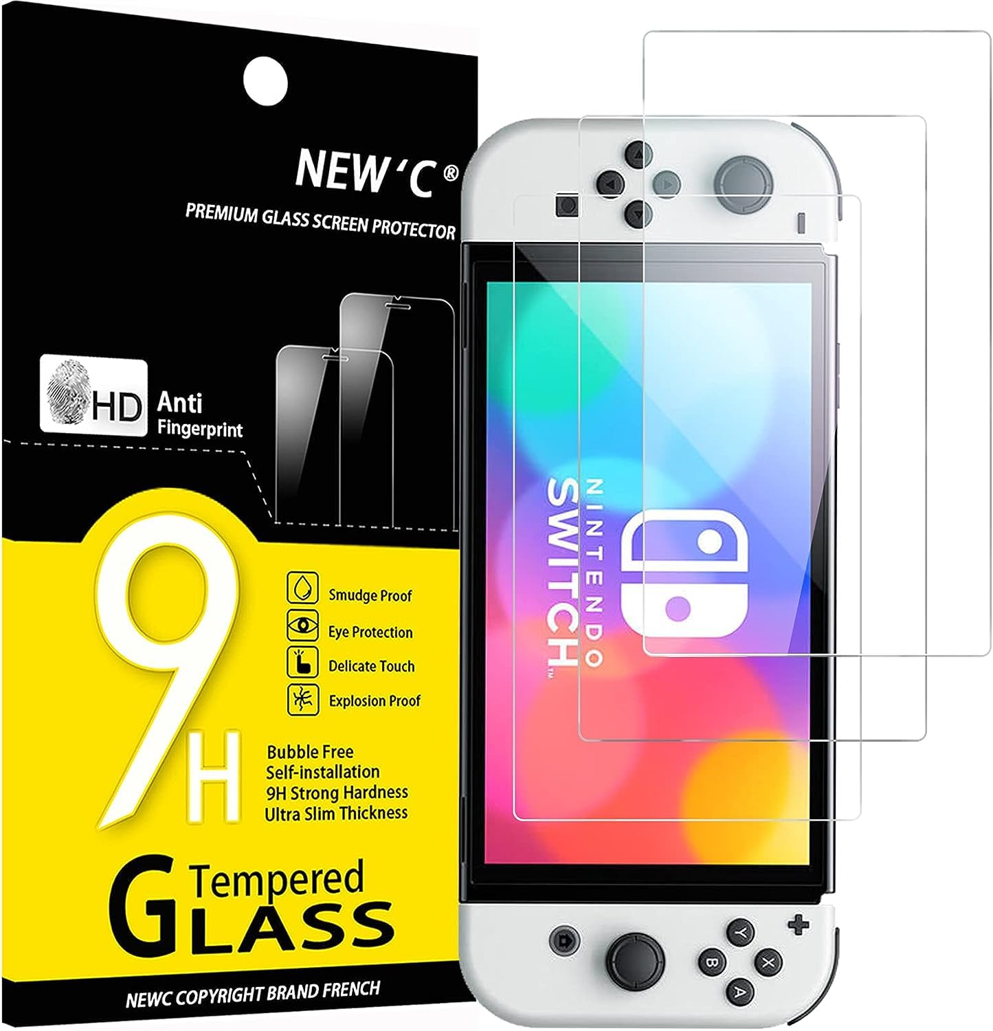 71DNqEMcUuL.jpg Protection d'écran Verre trempé Nintendo Switch modèle OLED