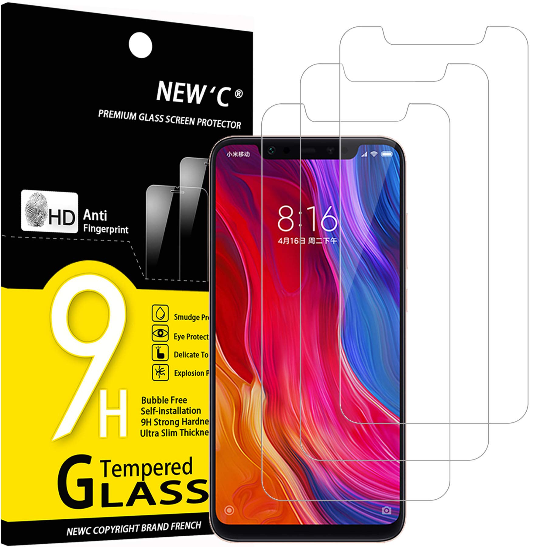 71DiTcuRcbL.jpg Protection d'écran Verre trempé Mi 8 / Mi 8 Pro / Mi 8 Explorer