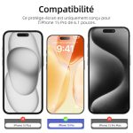 Protection d'écran Verre trempé iPhone 15 Pro - PT01
