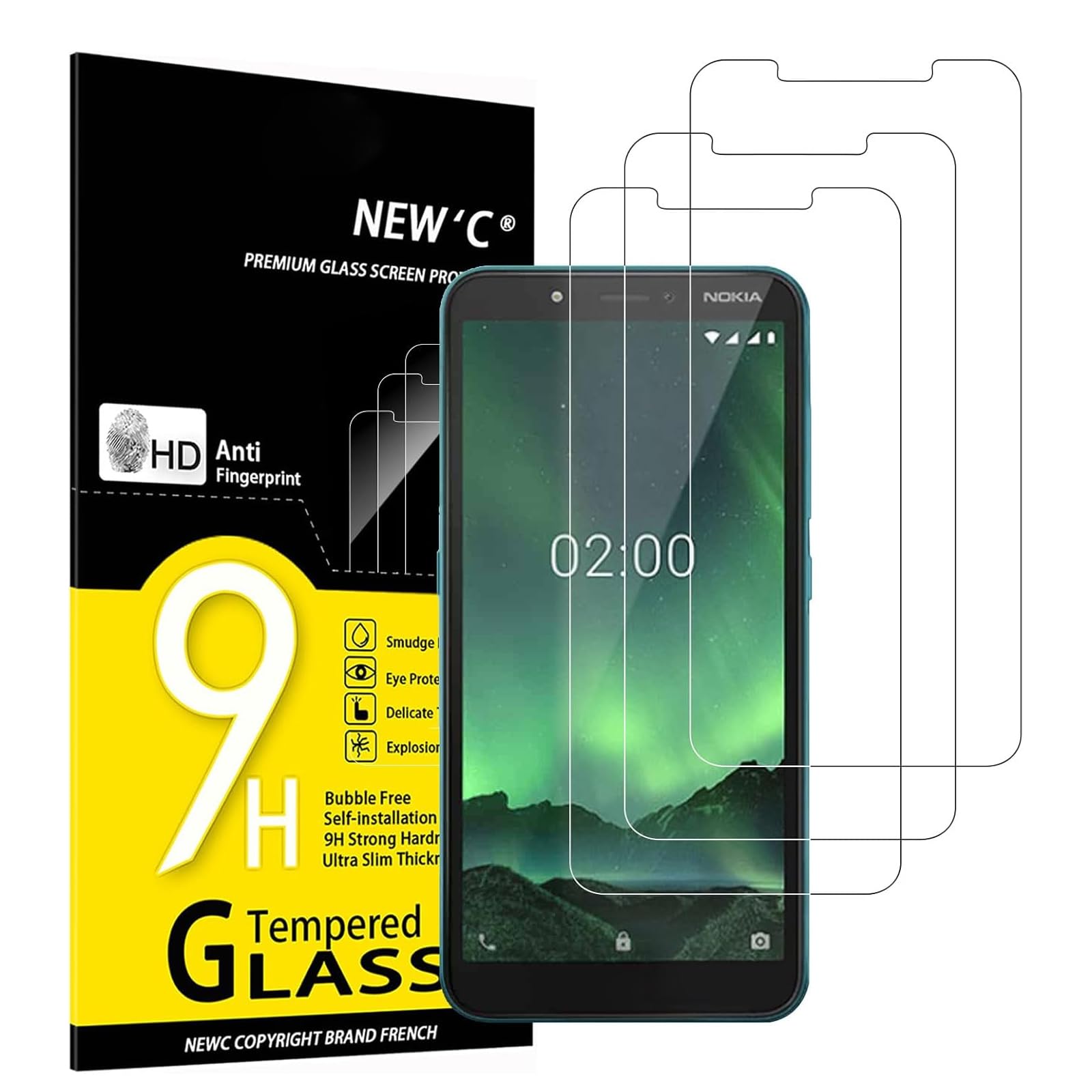71GiZRUidaL.jpg Protection d'écran Verre trempé Nokia C2