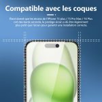 Protection d'écran Verre trempé iPhone 16 / iPhone 15 / iPhone 15 Pro - PT02