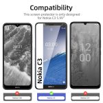 Protection d'écran Verre trempé Nokia C3 - PT01